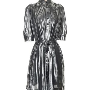 Zadig & Voltaire Shimmering Silver Mini Dress 🩶